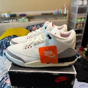 Air Jordan 3 Retro ‘White Cement Reimagined’ Mens Size 12